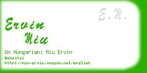 ervin miu business card